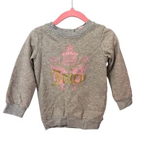 Juicy Couture Gray Sweatshirt with Pink and Gold Accents